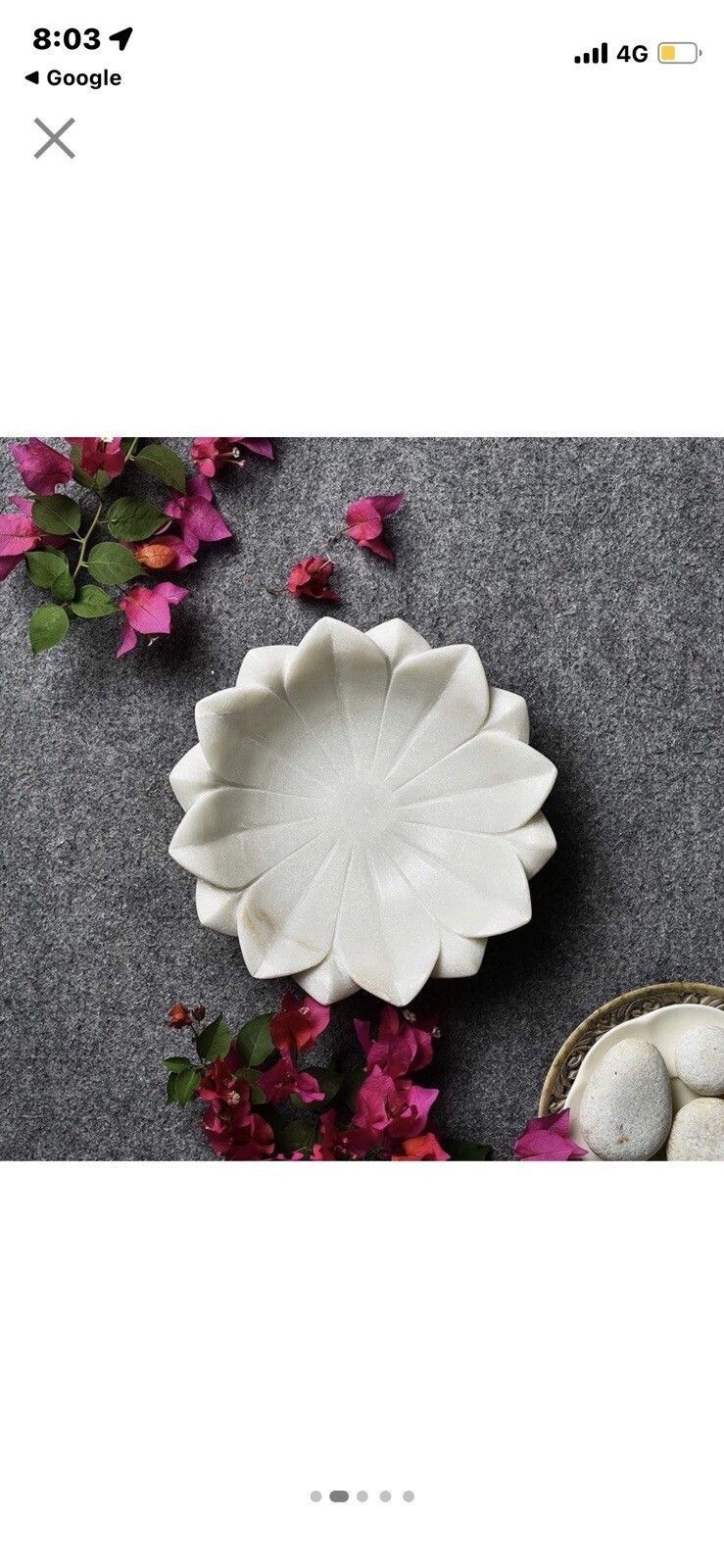 Set Of Two Marble Urli, Marble Fruit Bowl, Marble Decor, Gift Item, Office Decor