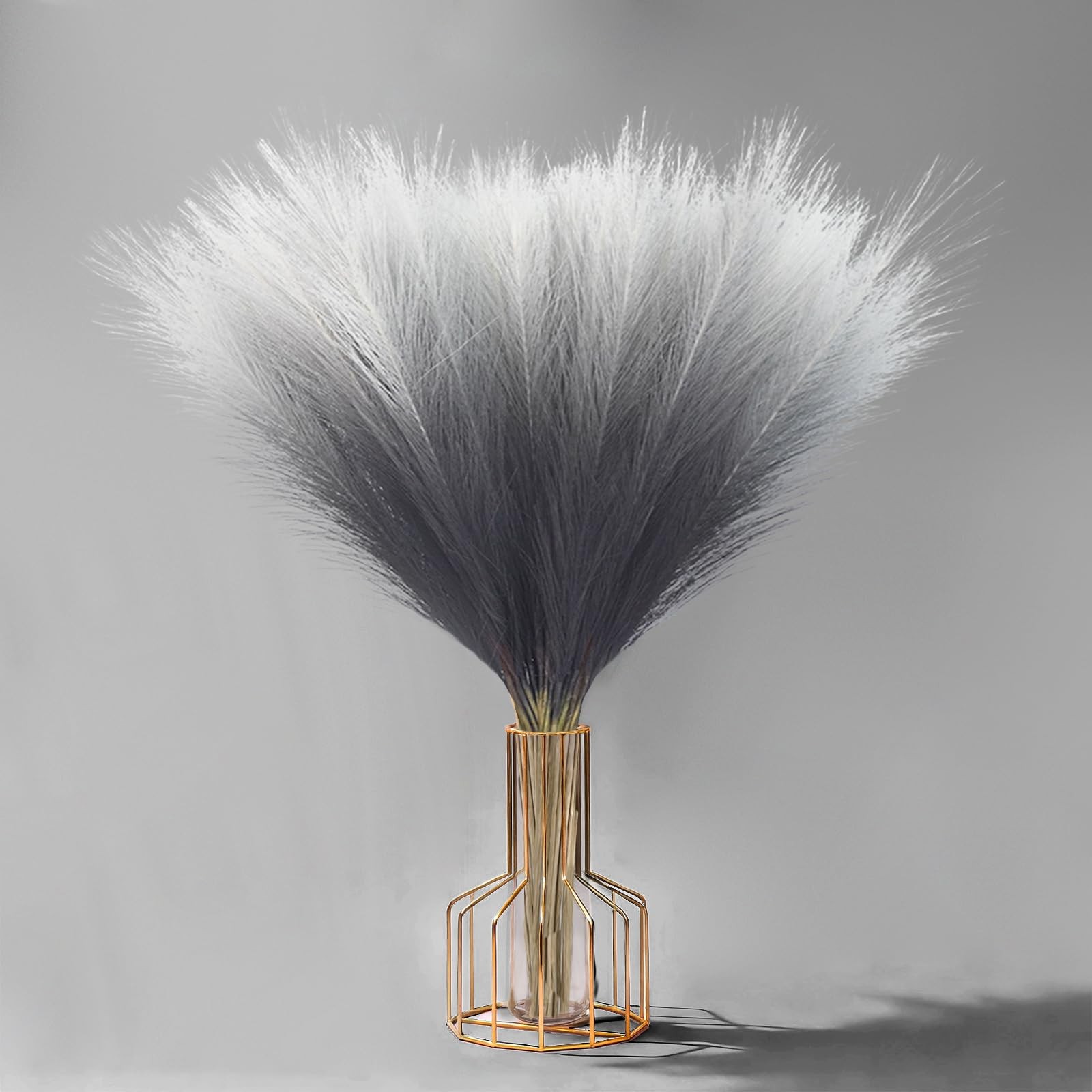 Black Pampas Grass Decor, 50Pcs 21.6 inch Artificial Faux Pompas Grass Small …