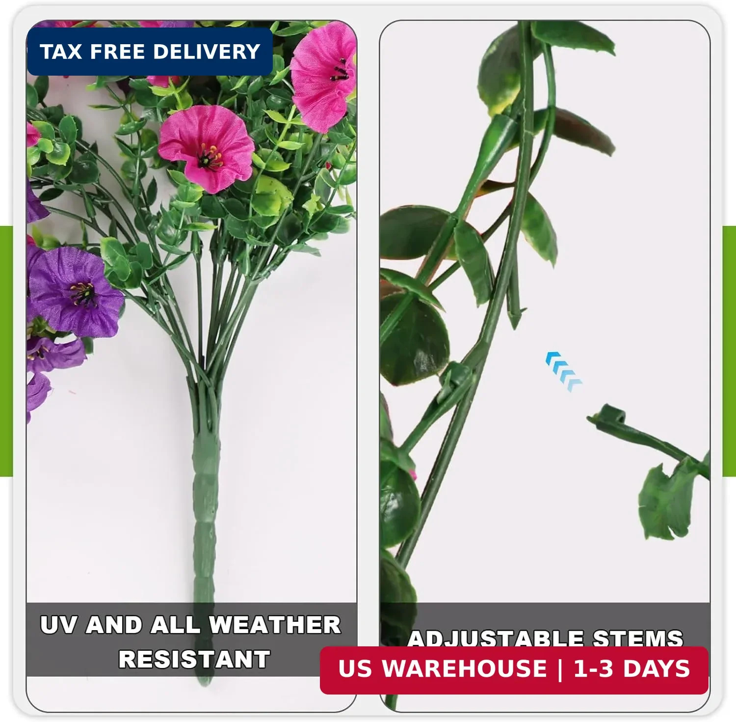 Fake Artificial Hanging Morning Glory Flowers for Outdoor Planters Porch Pation