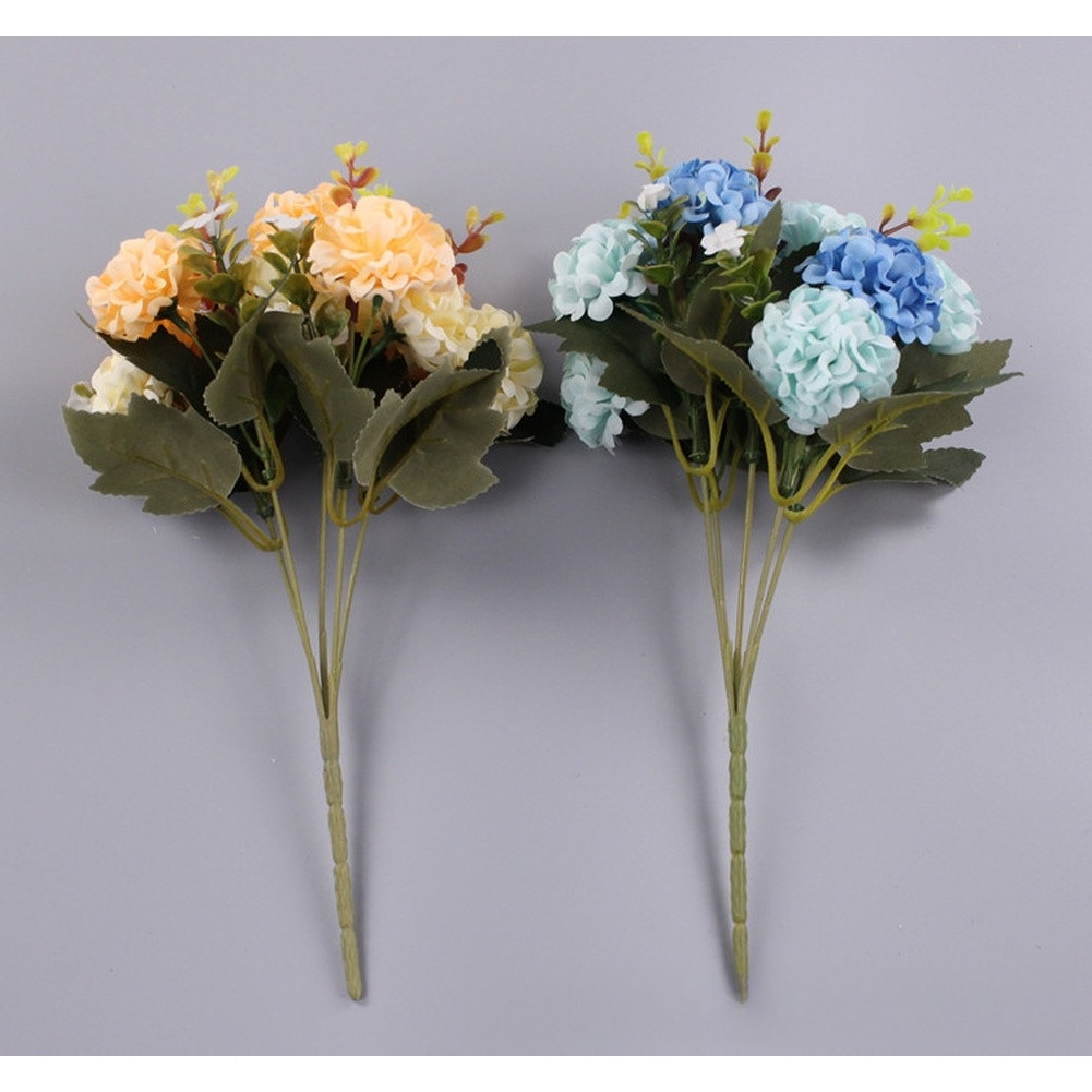 10 Head Artificial Silk Flowers Bouquet for Wedding Home Decor