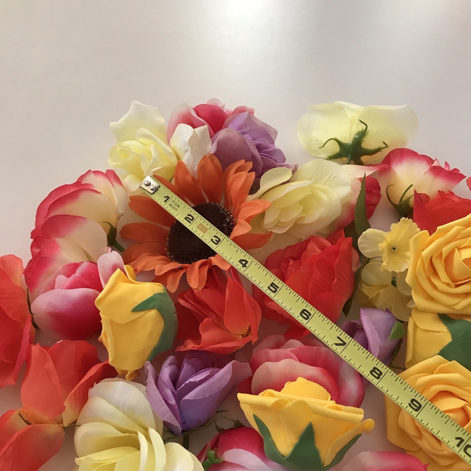 LOT 40 Faux Flowers CRAFT Deconstructed Flowers Fake Rose Foam Fabric Wreath