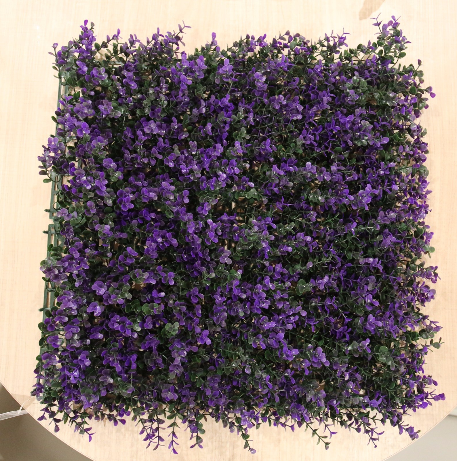 20” Artificial Hedge Faux Purple Lavender Leaves Fence Screen Panel Wall Decor
