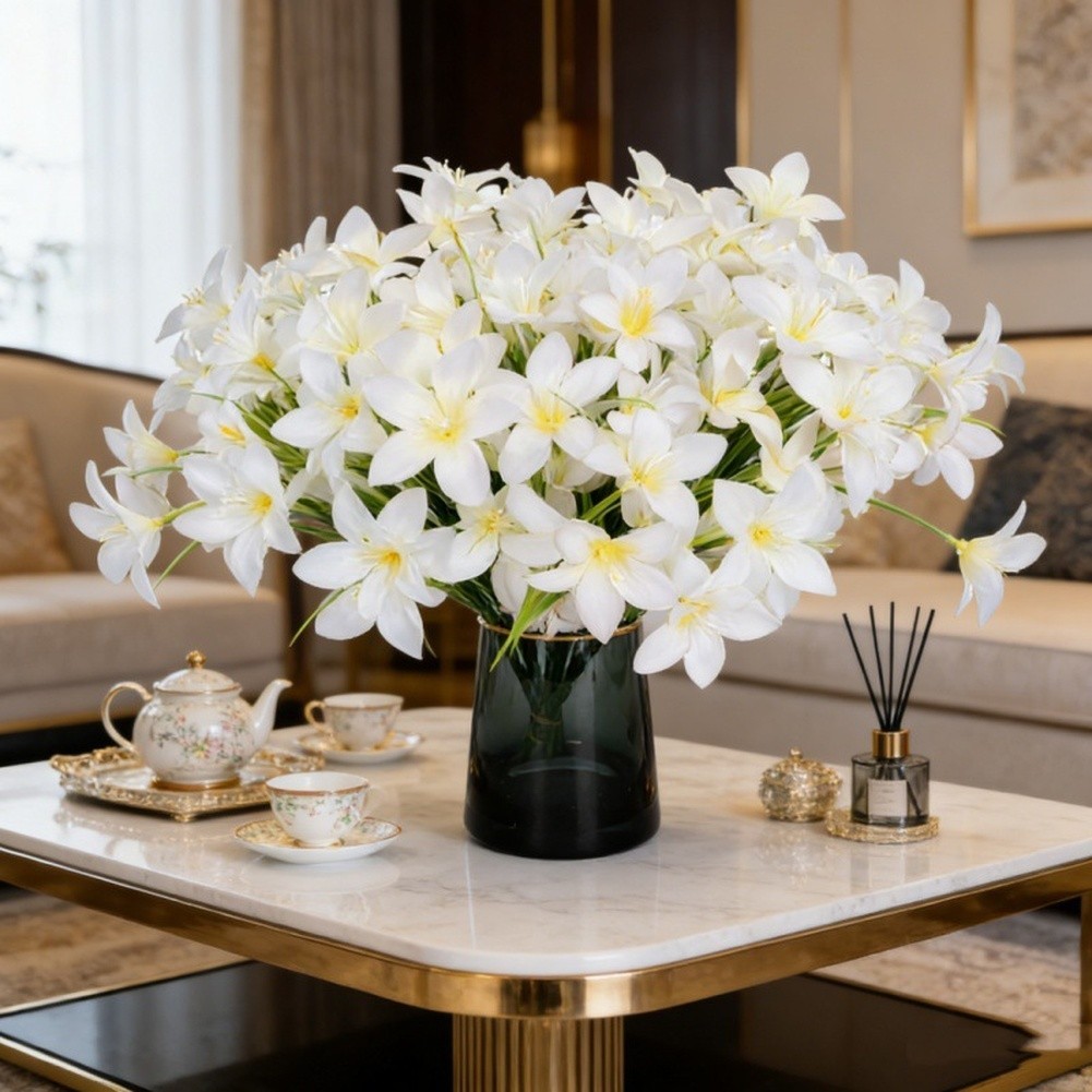 Artificial Lily Bouquet with Delicate Petals 5 Branches for Office Home Decor