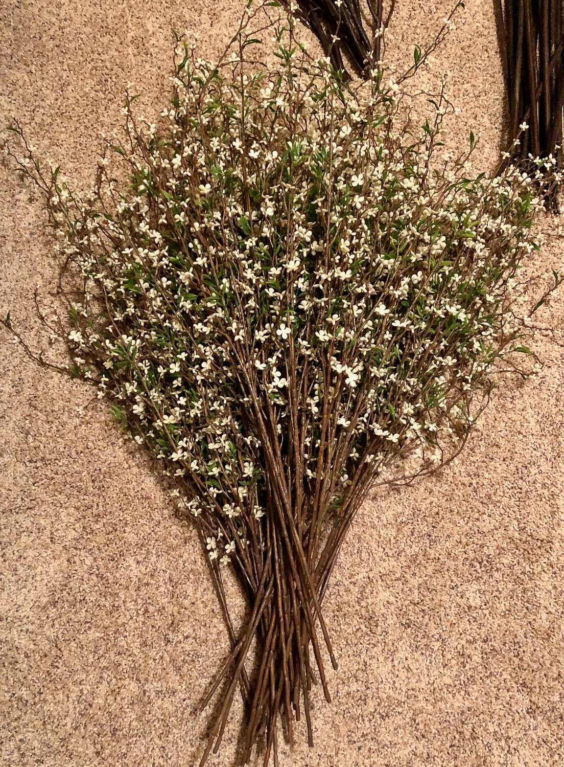 Artificial white blossom floral stems 33″ long whole bundle