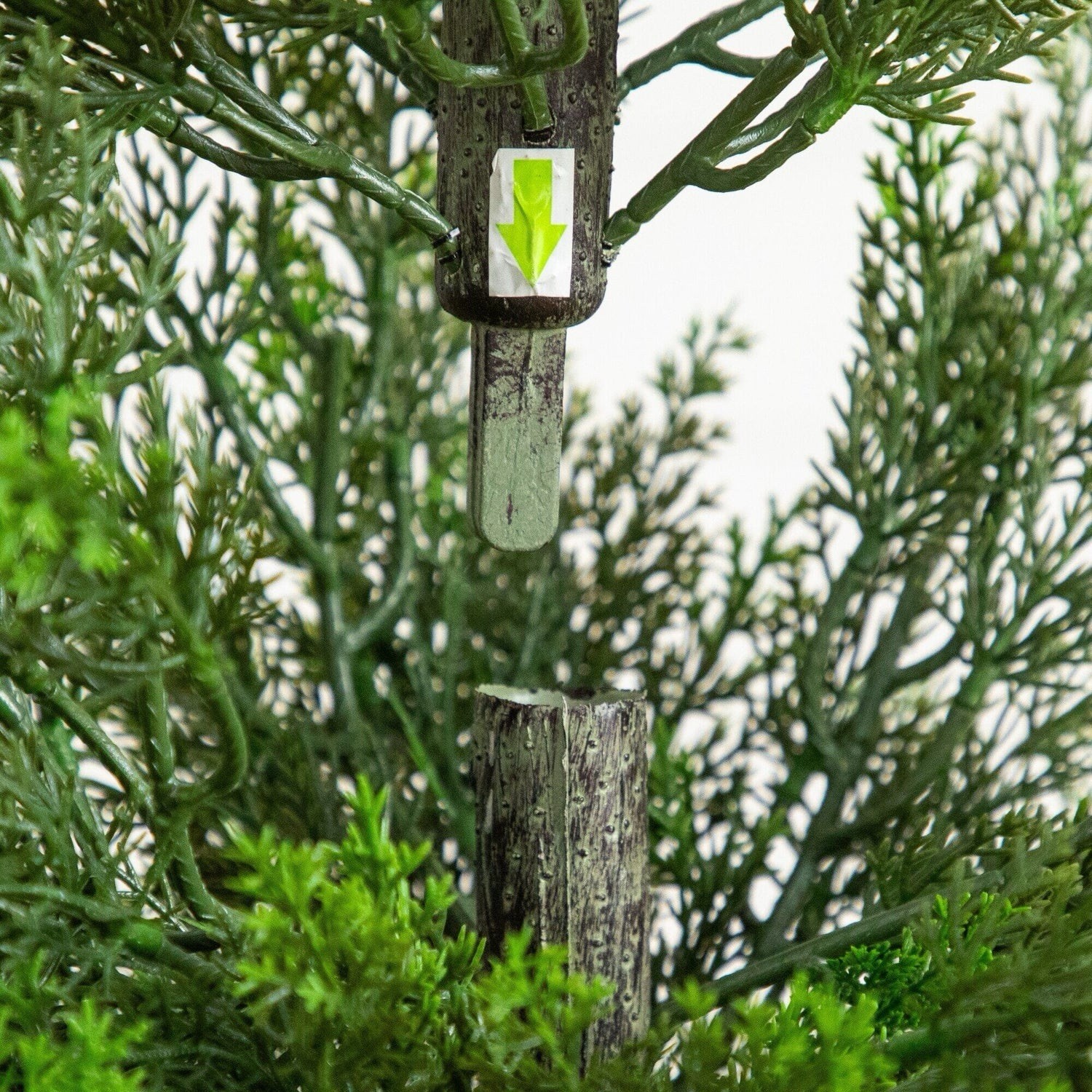 45″ UV Resistant Artificial Cedar Tree in White Planter Indoor/Outdoor
