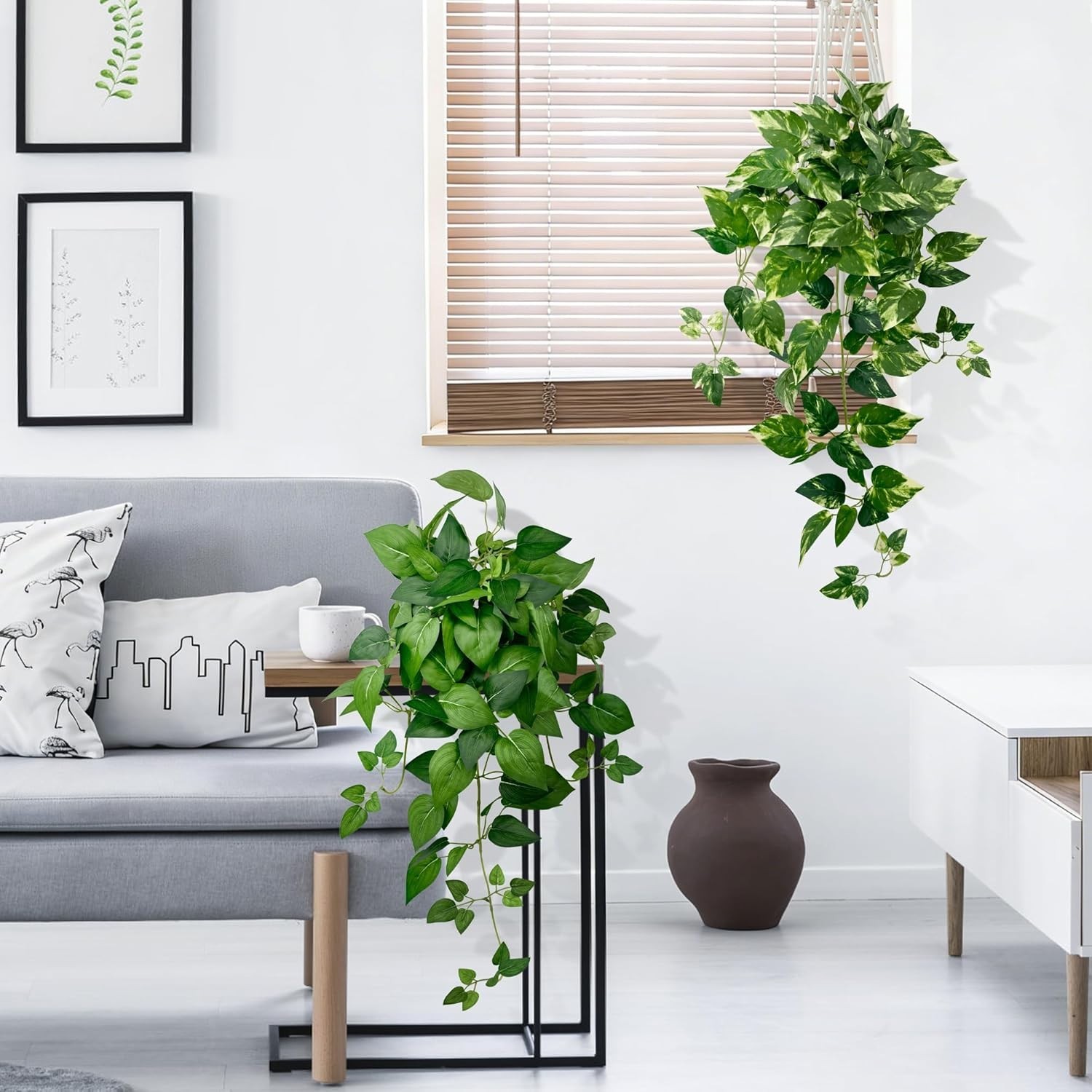 Stunning 23.6” Artificial Hanging Plants – Perfect for Home and Office Decor