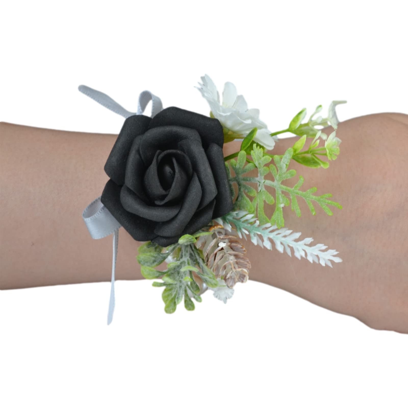 Handmade Black Art Rose Flower, Silk Flower Ribbon Flower Corsage, Art Event,…