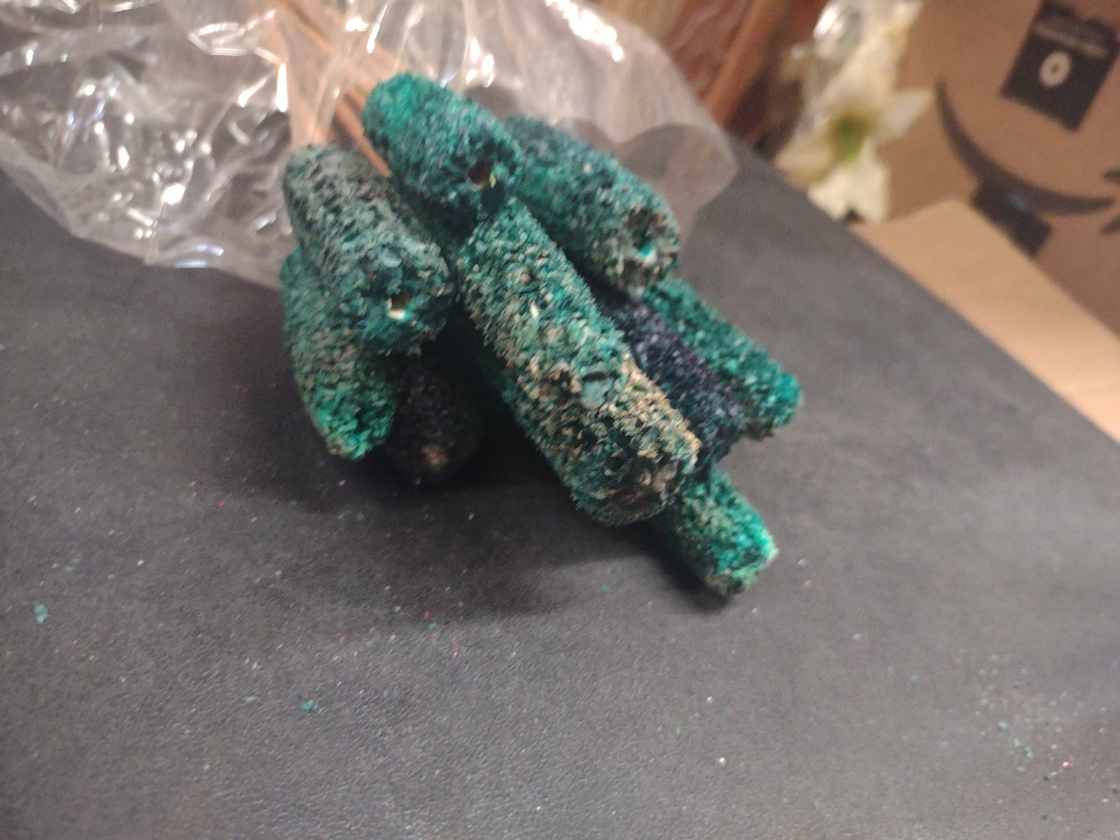 12 Stems of Corncobs, Real Dried Corn Cob “Pods” Teal Blue-Green Turquoise 20″