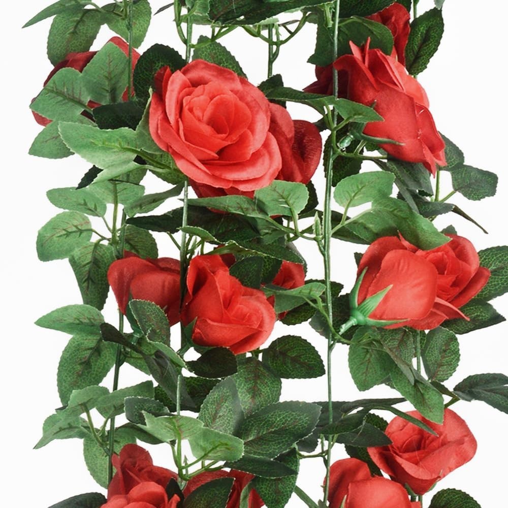 5Pcs Artificial Rose Vine Garland – Floral Decor for Wedding, Party, Garden Arch