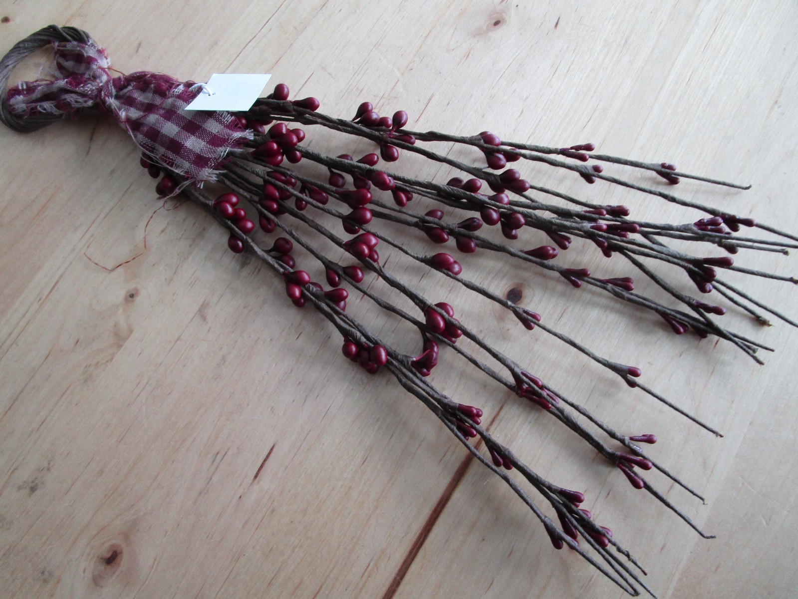 Pip Berry Wispy Teardrop Rustic Primitive Pip Berries Swag Rustic Burgundy NEW