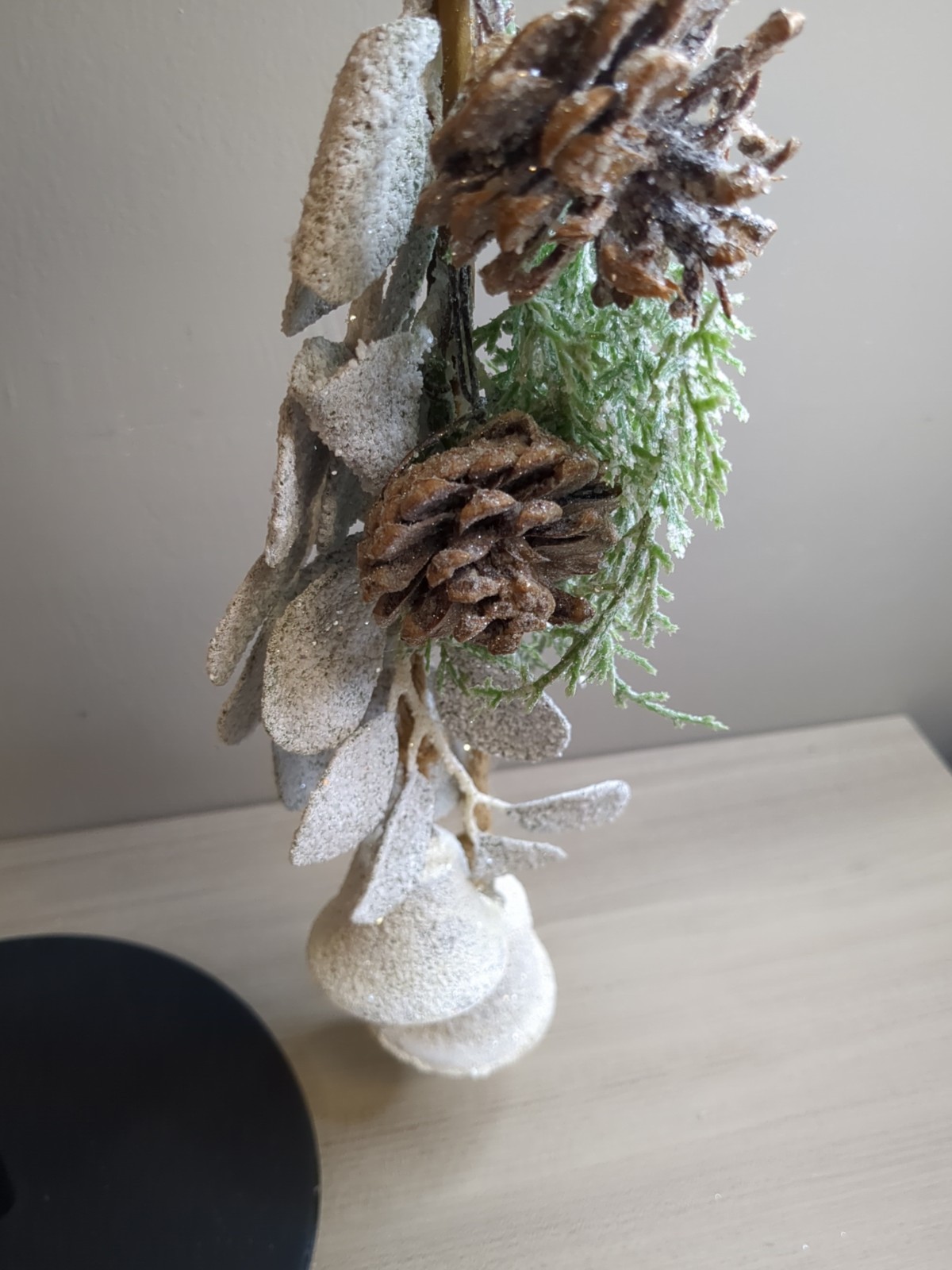 Hanging Silver Dollar Eucalyptus With Bells Teardrop Door Hanger
