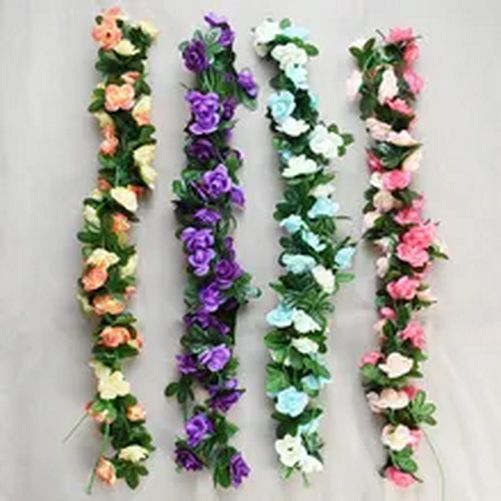 Artificial Rose Flower String Vine Plant – Wedding Home Garden Hanging Decor NEW