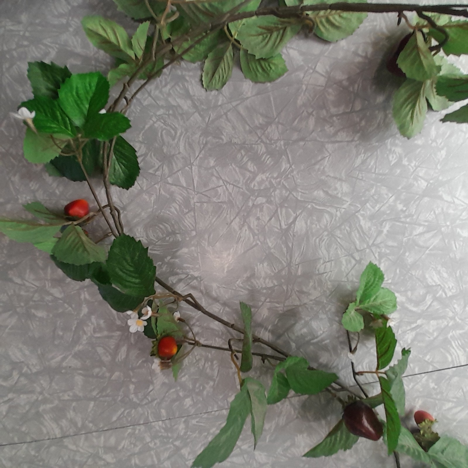 Artificial Strawberry Flower Plant Vine Strawberry White Flowers Garland 6ft
