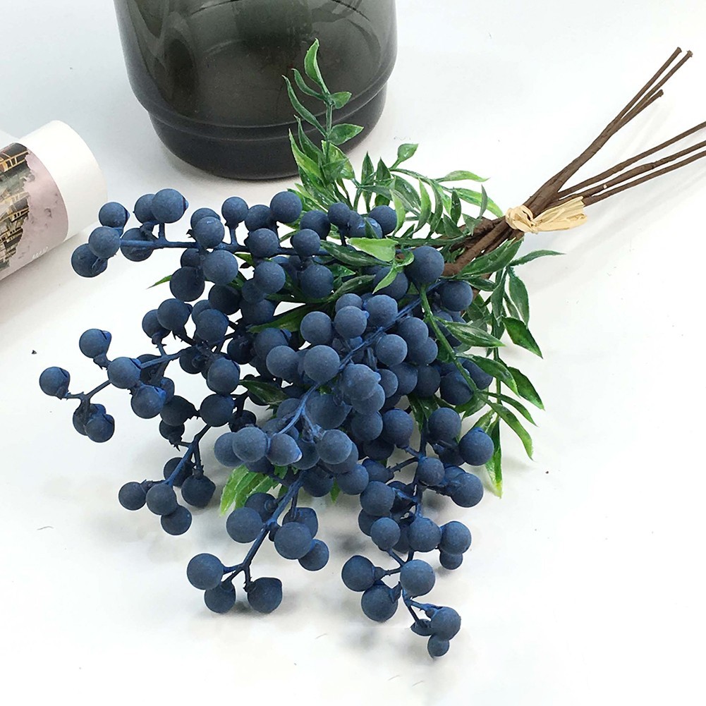 Artificial Blueberries Blueberry Stems Lightweight Design Multiple Uses