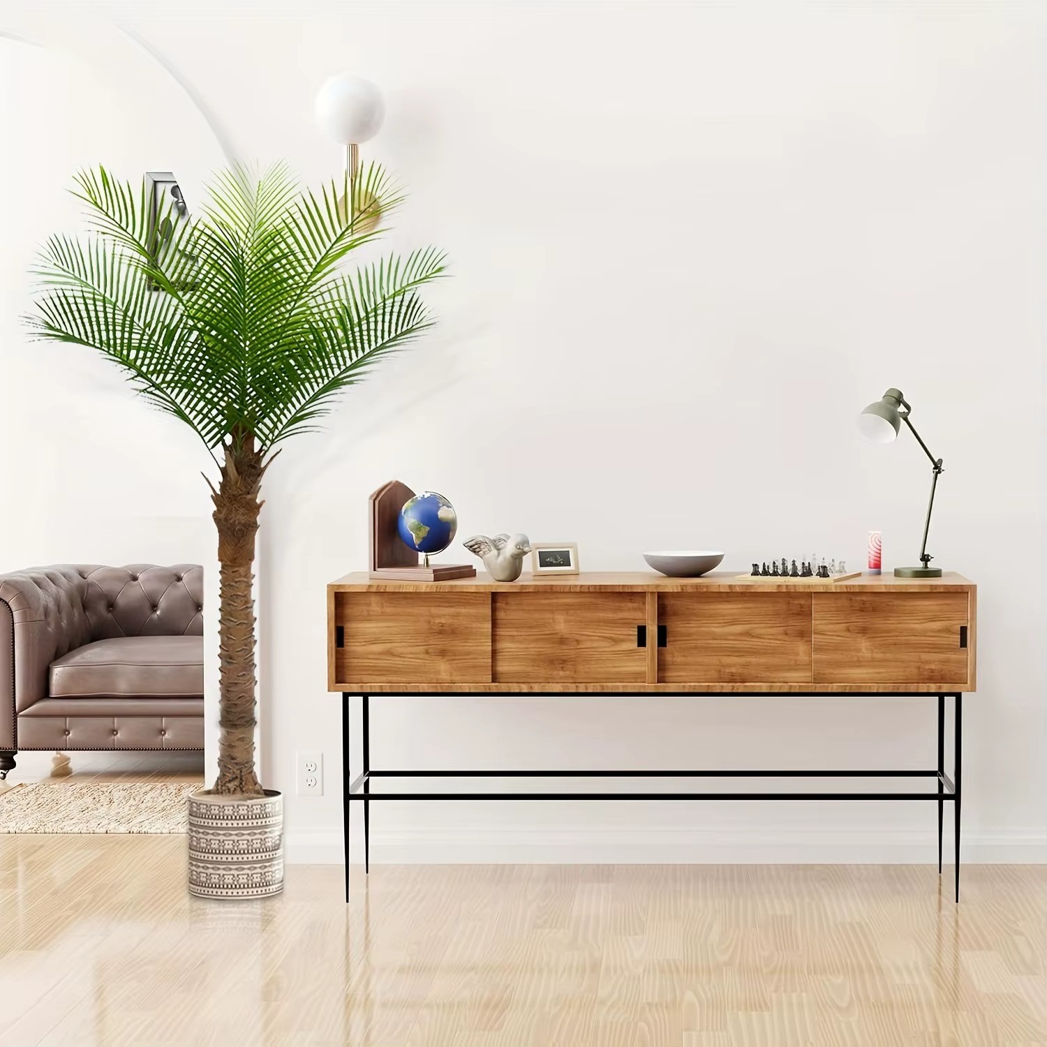 Artificial Coconut Palm Tree 5-6ft Tropical Indoor Plant Decor with Planter🌴
