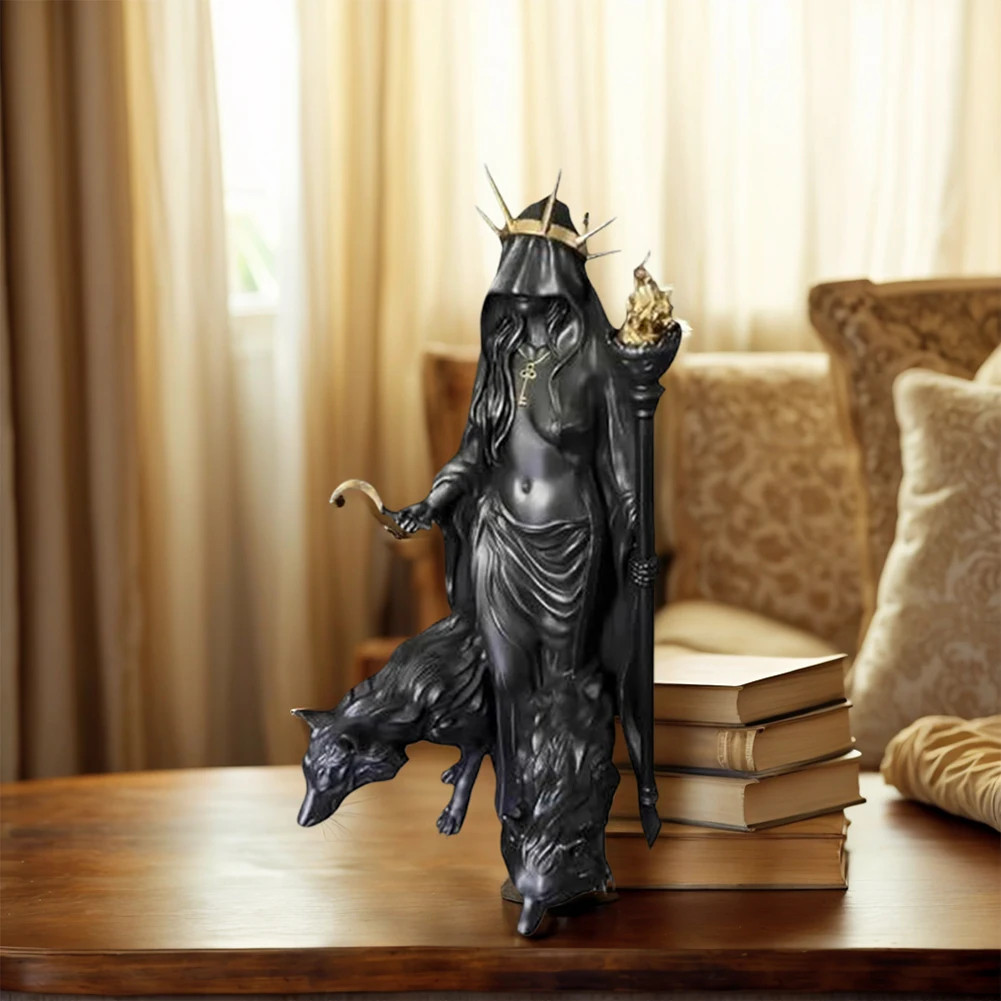 Halloween Hecate Witch Statue Greek Goddess Figurine Resin Sculpture Home Decor