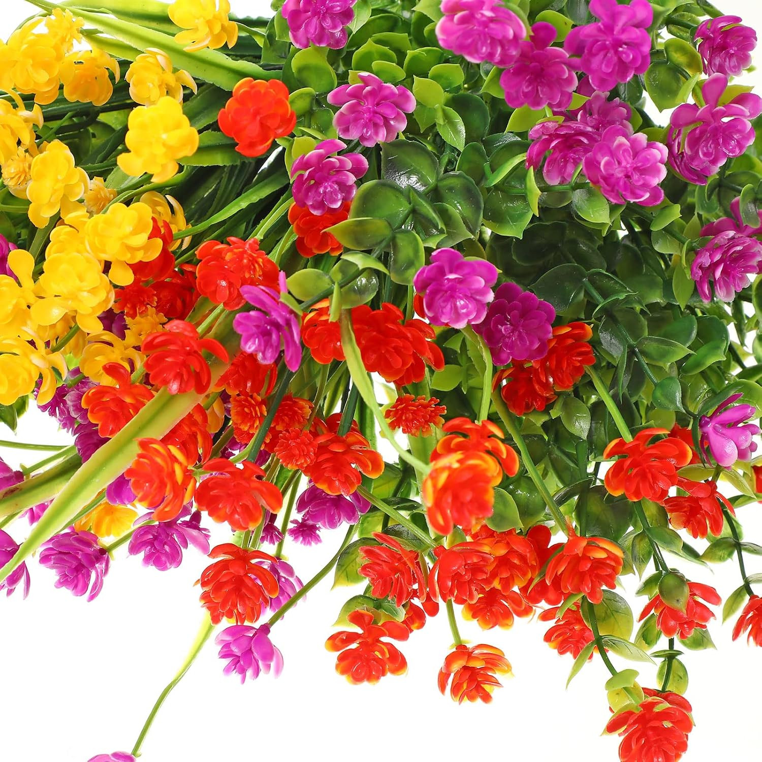 36 UV Resistant Artificial Flower Bundles for Vibrant Outdoor Decor