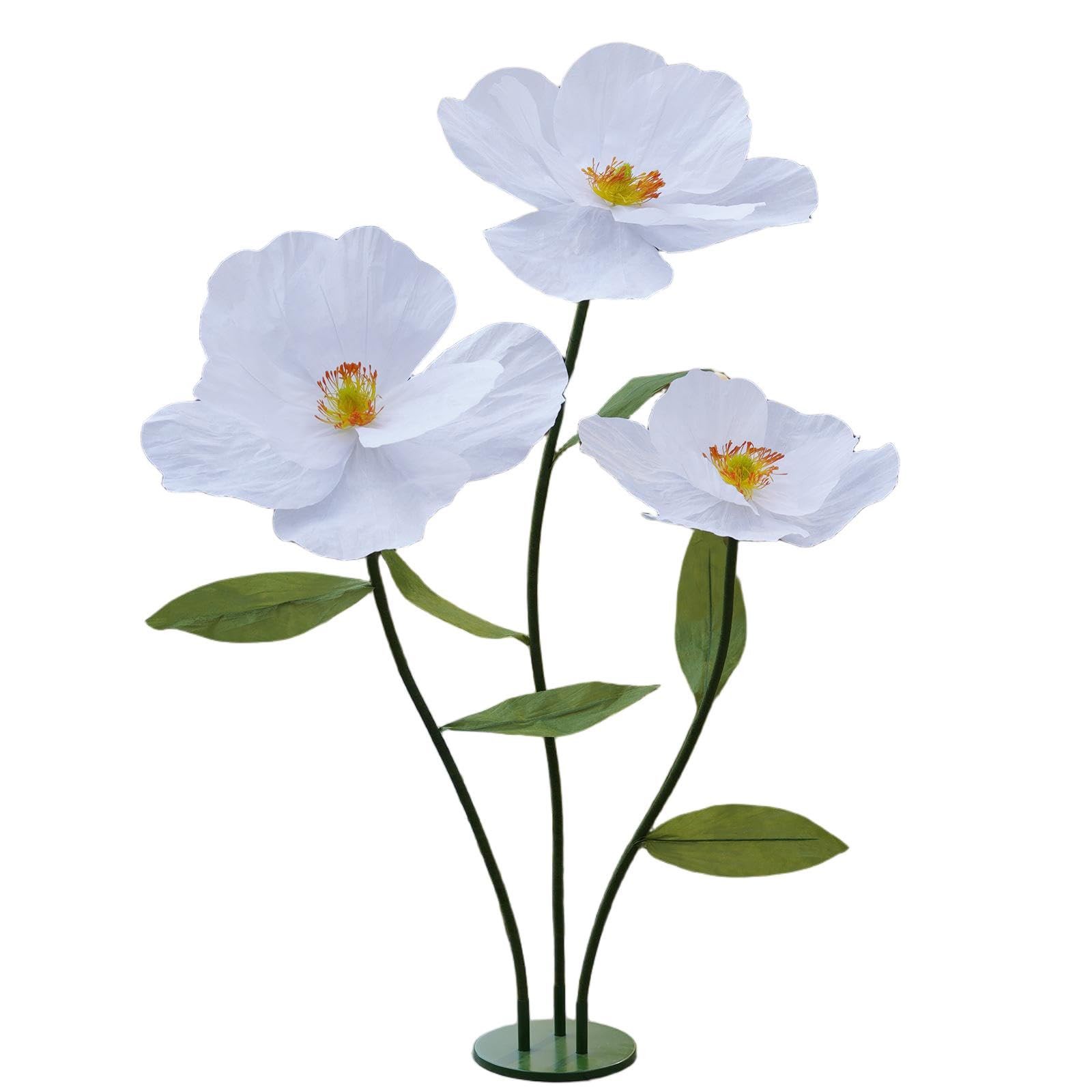 ZHBHYZ Giant Artificial Flowers for Decoration with Stand,Large Paper Flowers…