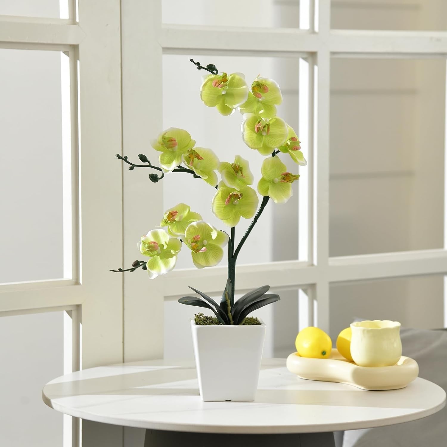 Gorgeous 15-Inch Silk Phalaenopsis Orchid Plant – Perfect Housewarming Gift