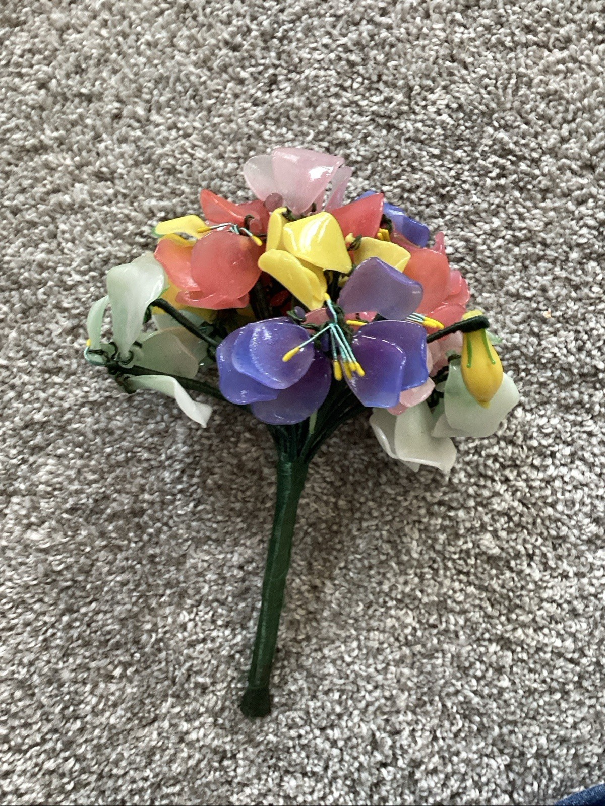 acrylic glass multicolor flower bouquet 6″