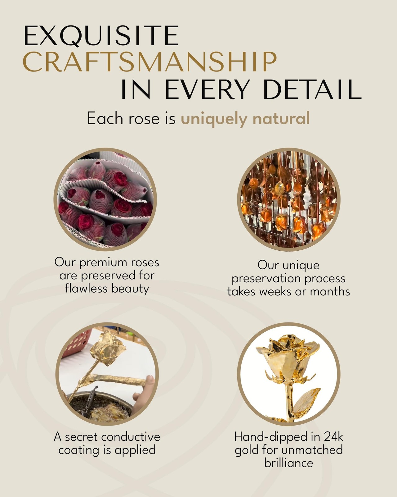 Forever Rose Real 24K Gold Rose, Genuine One of a Kind Rose Hand Dipped in 24…