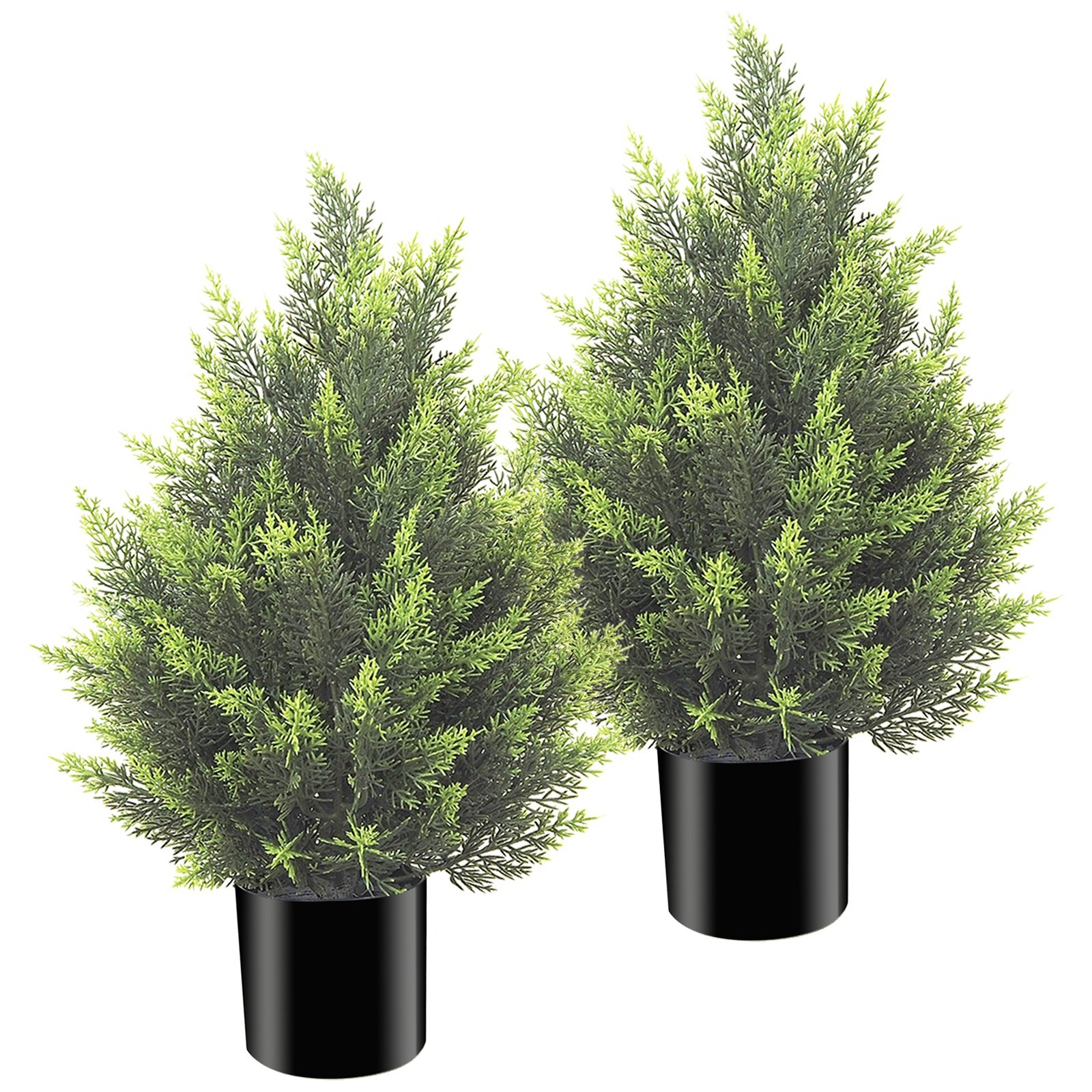 Lifelike 60 cm Artificial Cypress Tree 2 Pack Home Front Door Landscape Greenery