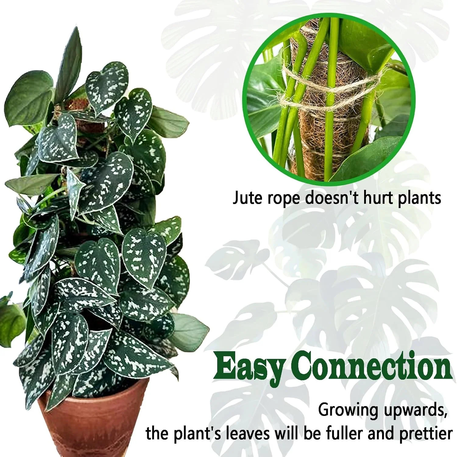 4 Pack 22 Inch Moss Poles, Stackable Moss Pole for Plants Monstera, 70 Inch Tall