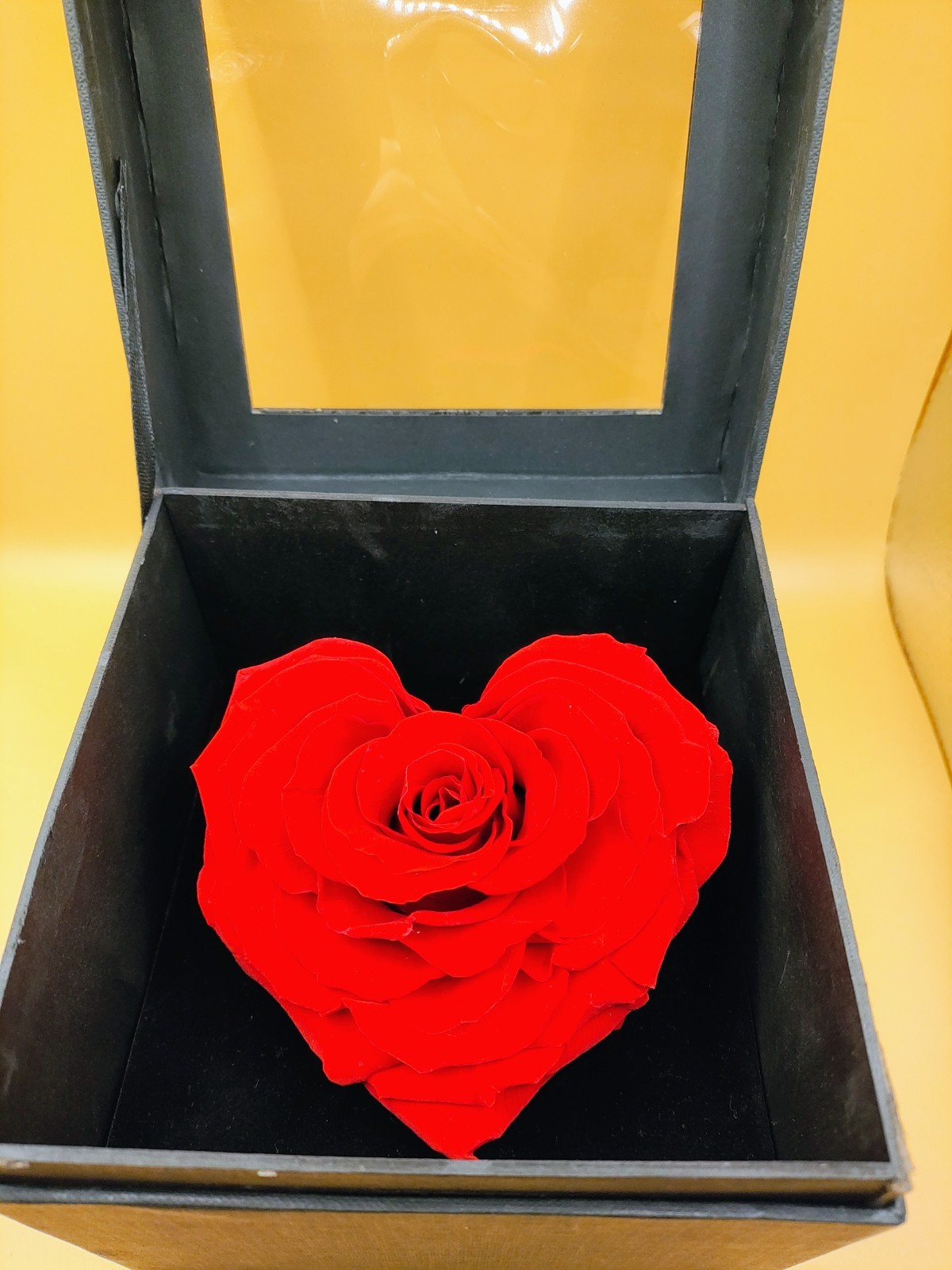 Natural (Forever) roses, 10 cm in heart. The best gift for mom, Him, Her.