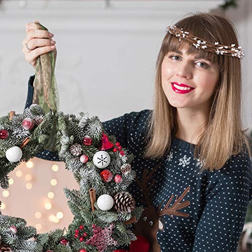 64 Ft 30 Packs Ply Pip Berry Garland For Christmas Winter Indoor Outdoor D WHITE