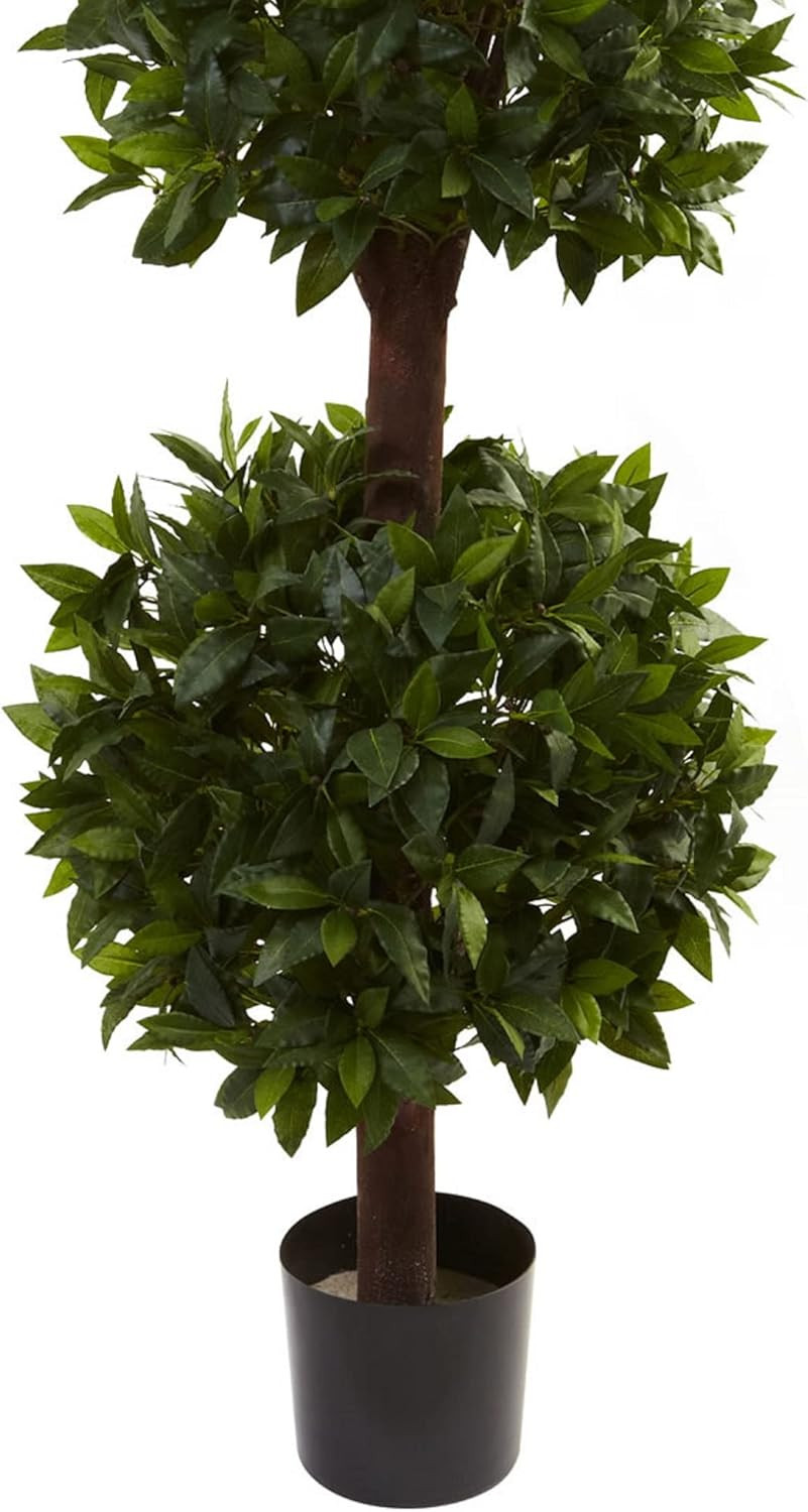 6.5Ft. Artificial Sweet Bay Triple Ball Topiary for Elegant Home Decor