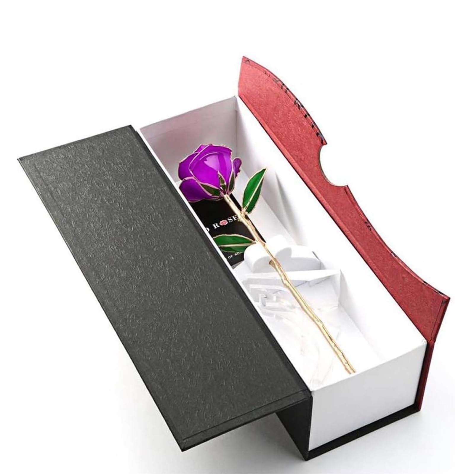Valentines Day Gifts for Her, Real Rose Dipped in 24K Gold, Preserved Rose Fl…