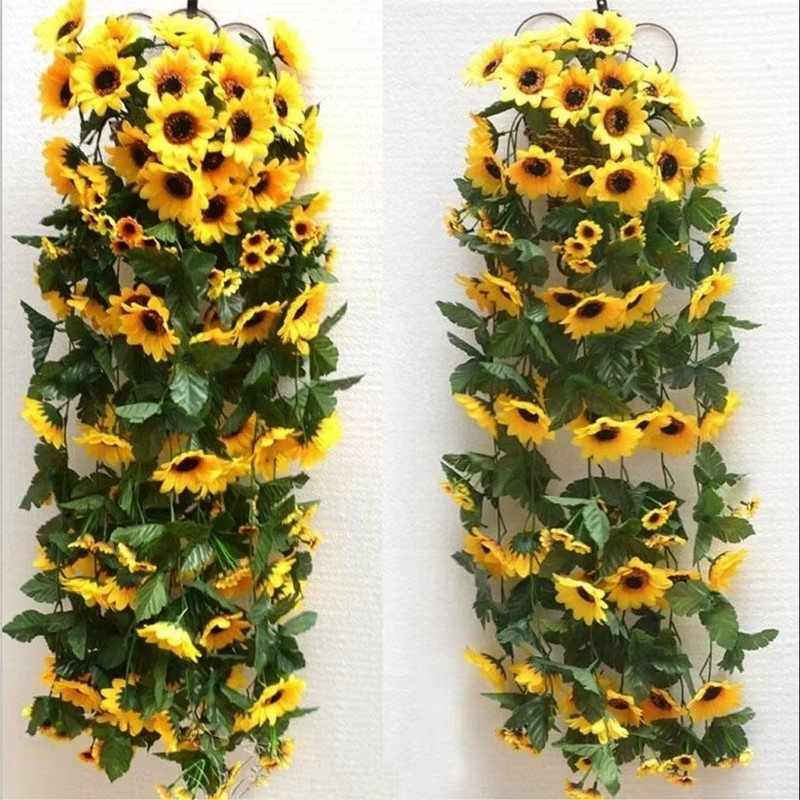 1/2/5PCS Artificial Sunflower Garland 260cm Wedding Floral Vine Decoration