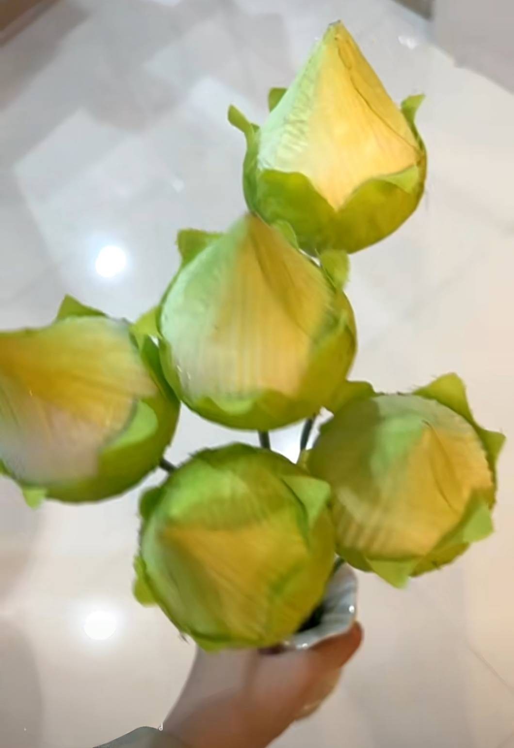 10x Fake Lotus Flower Bud Set 50cm Tall Artificial Flowers Vase Altar Decor