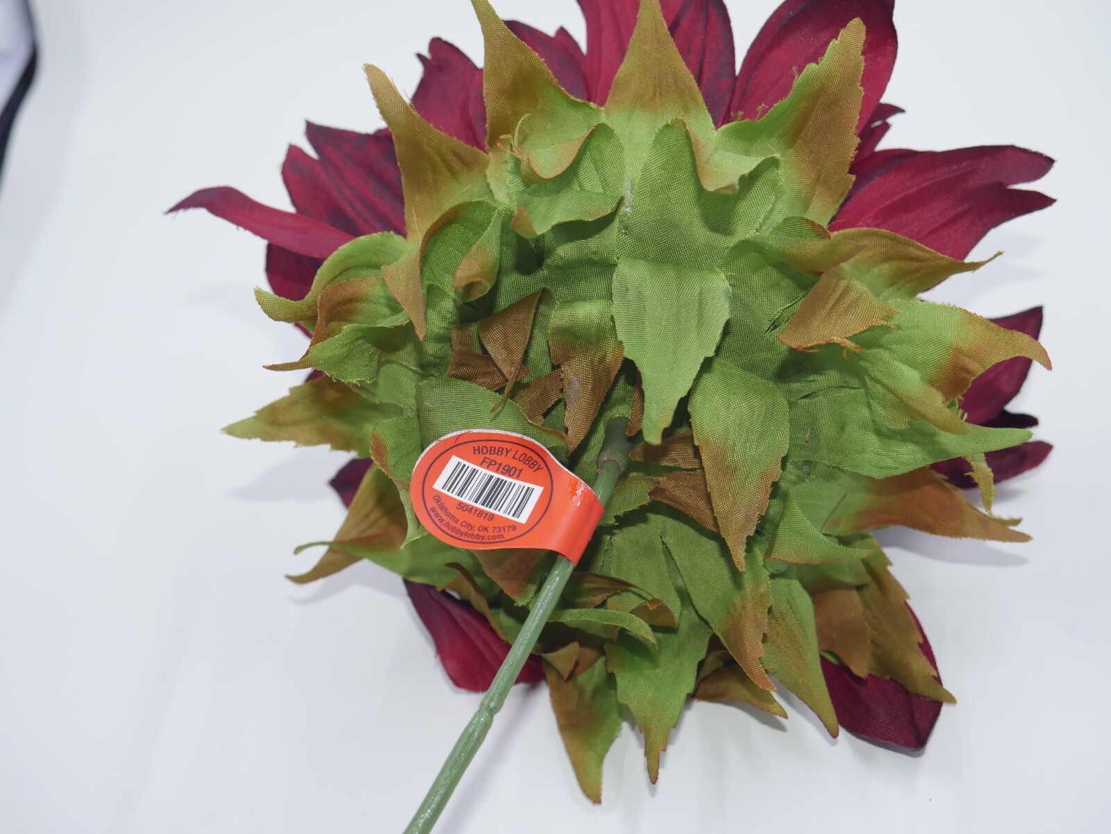 Jumbo Rustic Sunbaked Red Wine Burgundy Harvest Sunflower Picks 3pc LOT HL