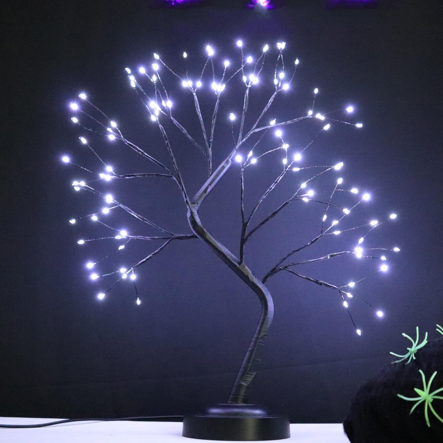 108 LED Tabletop Tree Light, 20 Inch Lighted Artificial Bonsai Cool White