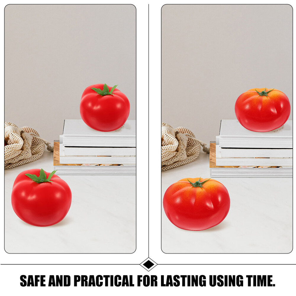 8 Pcs Imitation Tomato Foam Plastic Toddler Vegetables Fake Simulation Models