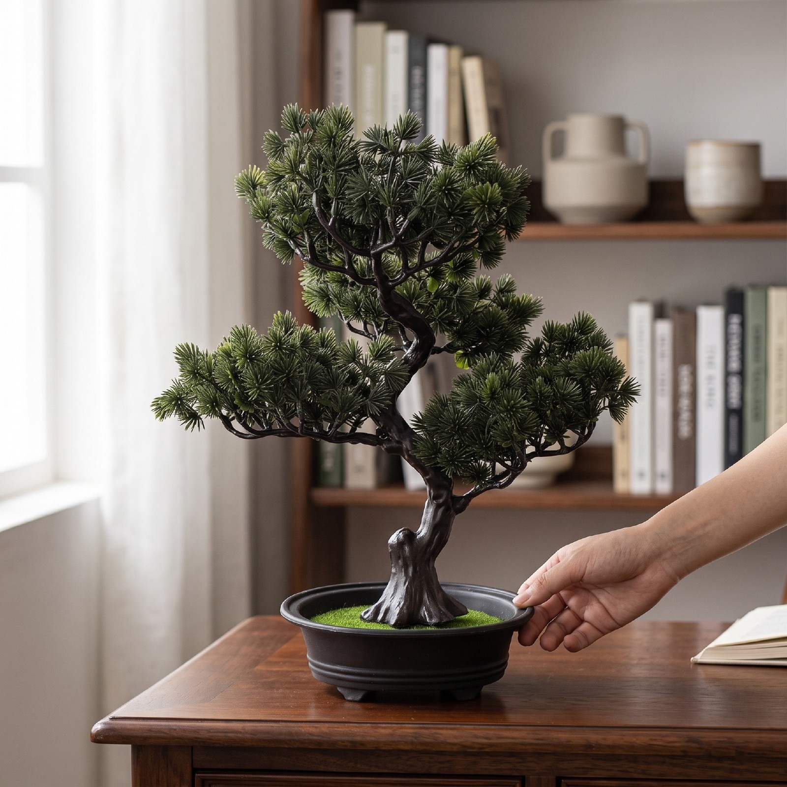 Artificial Bonsai Tree Indoor Small Fake Plant Faux Bonsai Tree Wi CHU