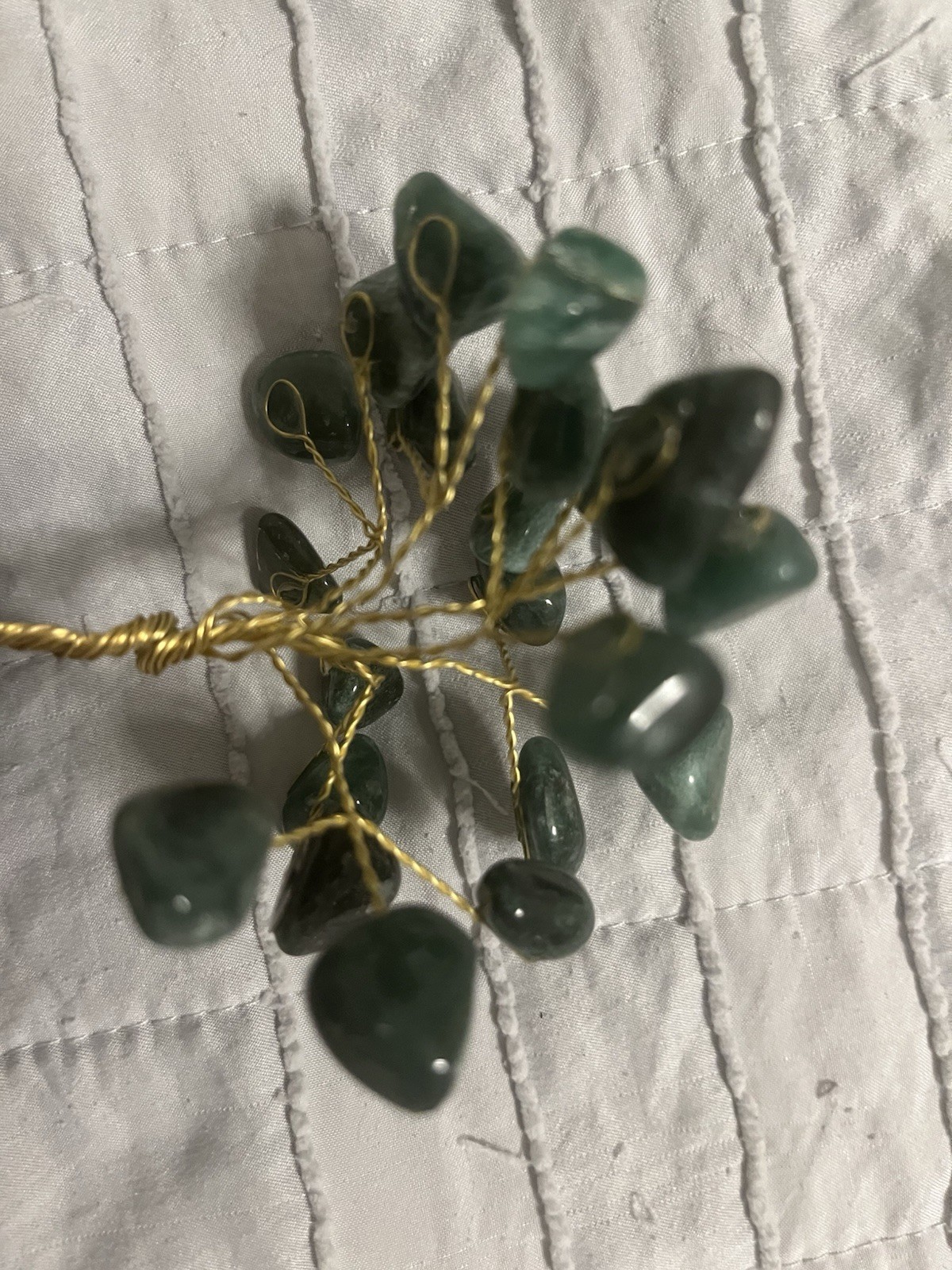vintage glass jade hardstone bonsai tree