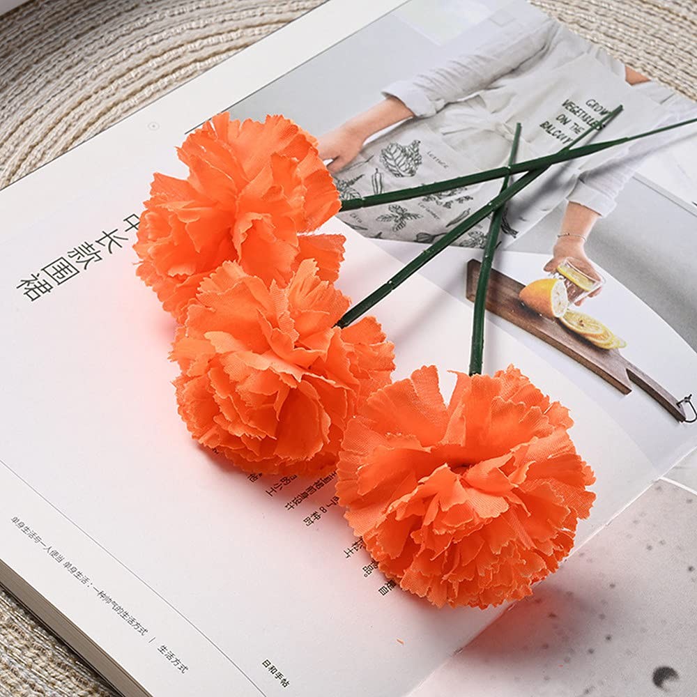 50 Pcs Marigold Flower Heads Bulk, Artificial Mexican Flowers Silk Fake Marig…