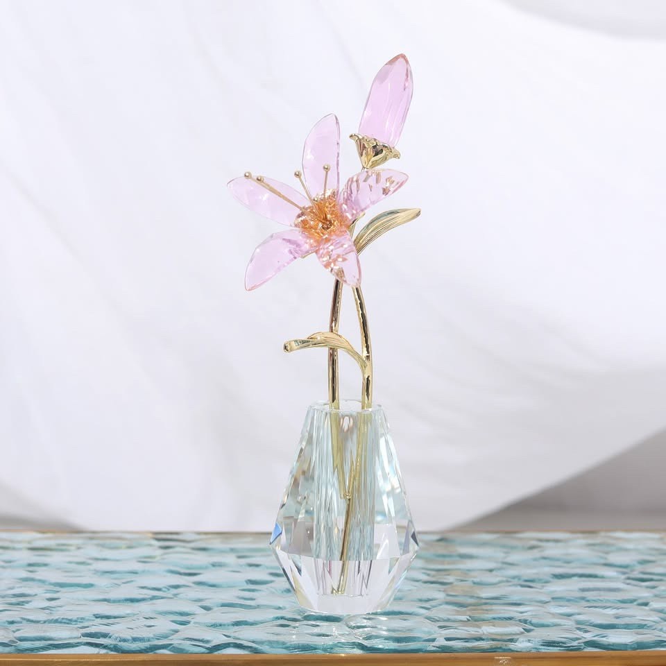 Crystal Flower, Stained Glass Plants, Indoor Decor, Home Décor, Birthday Gifts,