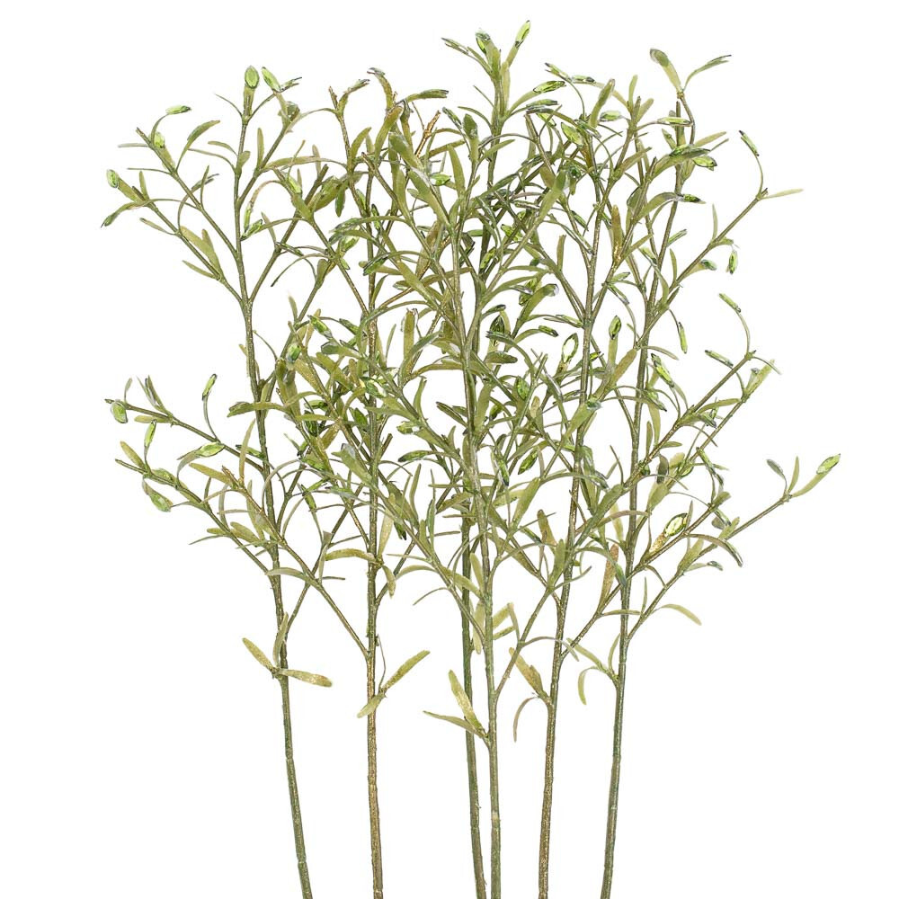 Package of 6 of Green Rosemary Faux Diamond 16″ Sprays