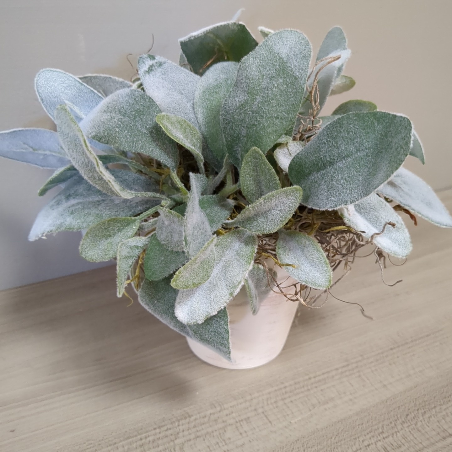 Spring Lamb’s Ear Topiary Shelf Sitter Decor