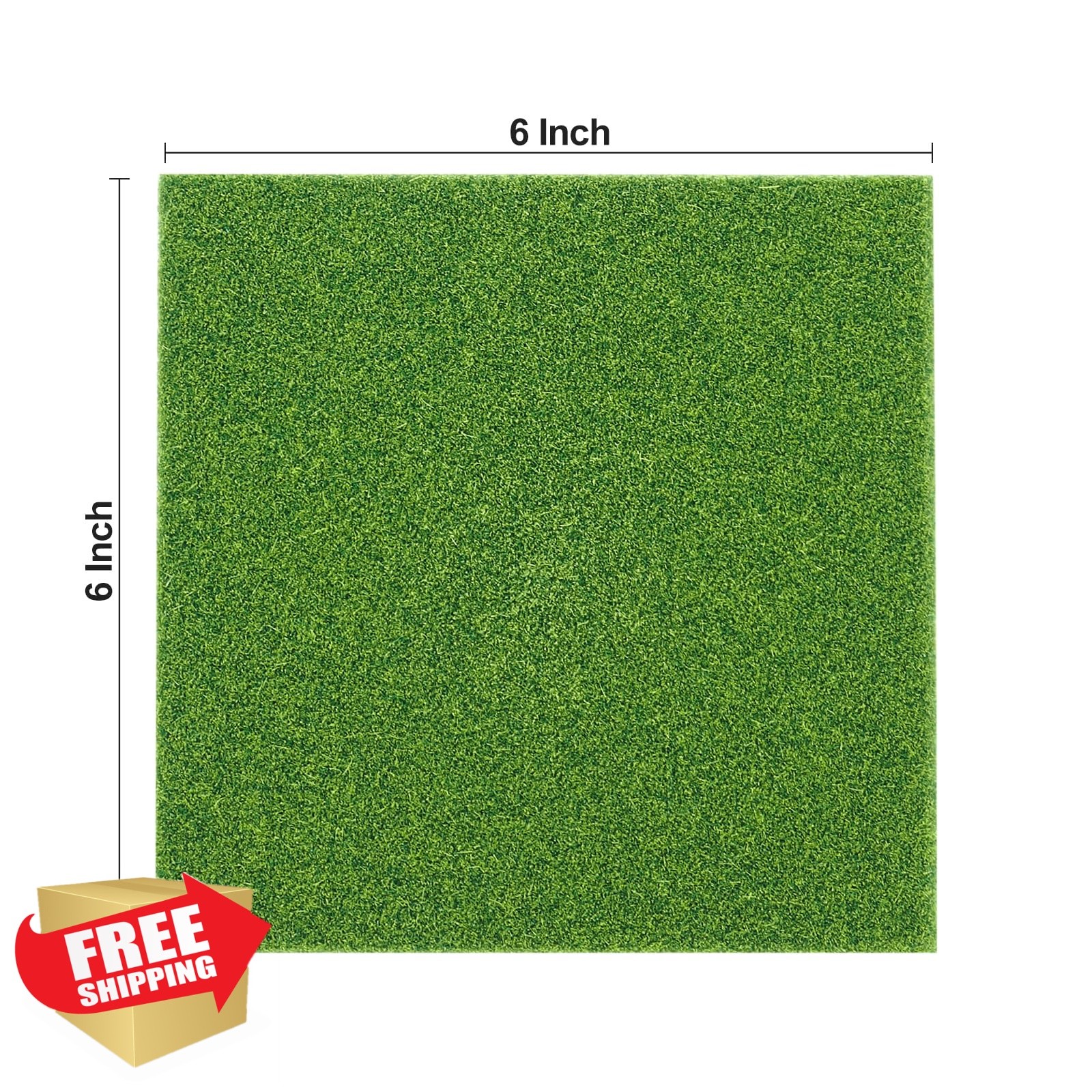 NATURFLAIR Fake Grass 6×6 Inch Green 2
