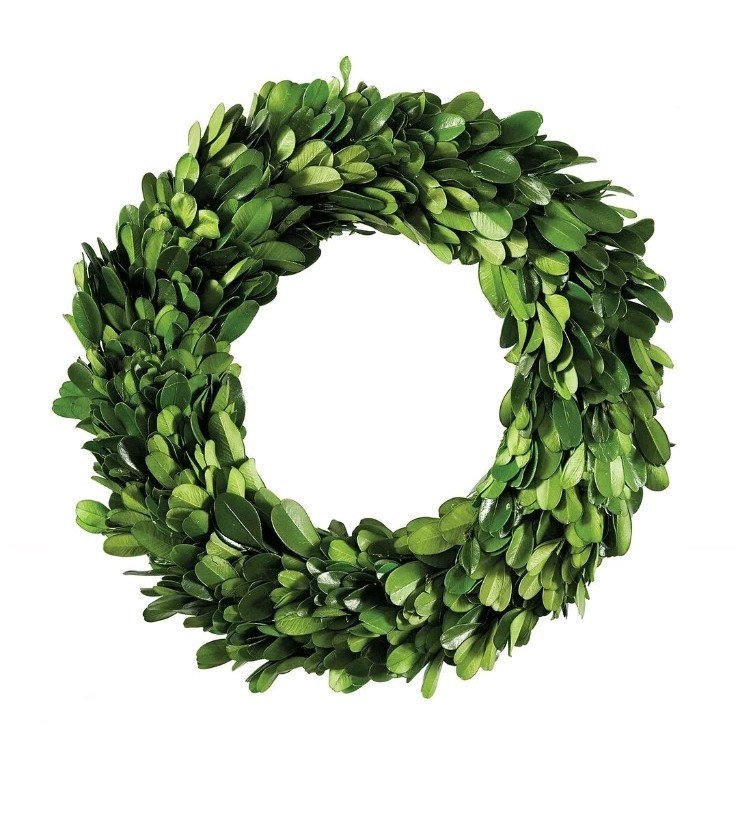 BALLARD DESIGNS PRESERVED BOXWOOD TOPIARY WREATH CHAIR TABLE CENTERPIECE DECOR