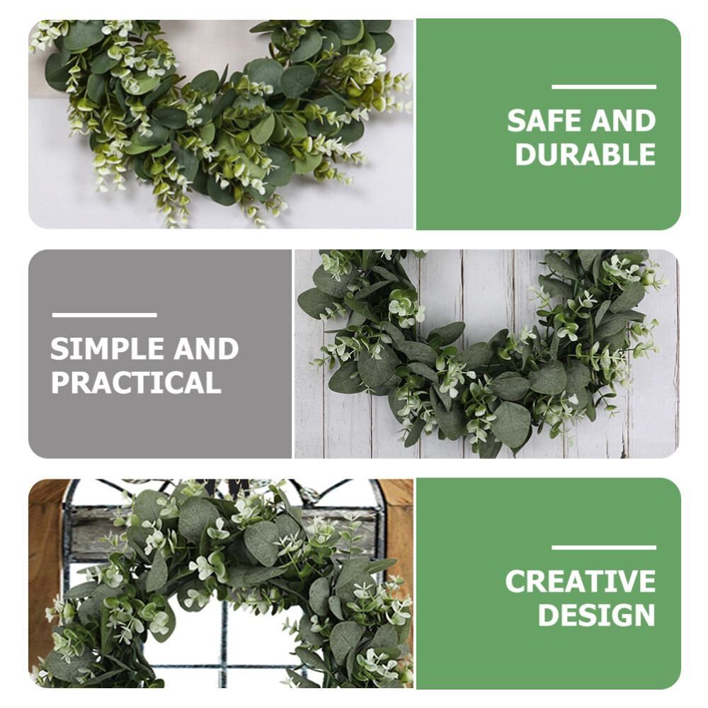 1PC Spring Wreaths for Front Door Outside Clearance Eucalyptus Wreath 17 Inch
