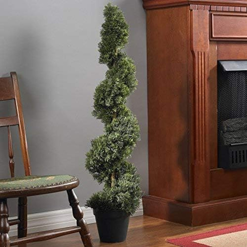 3Ft Cedar Spiral Silk Tree – Perfect for Indoor & Outdoor Decor