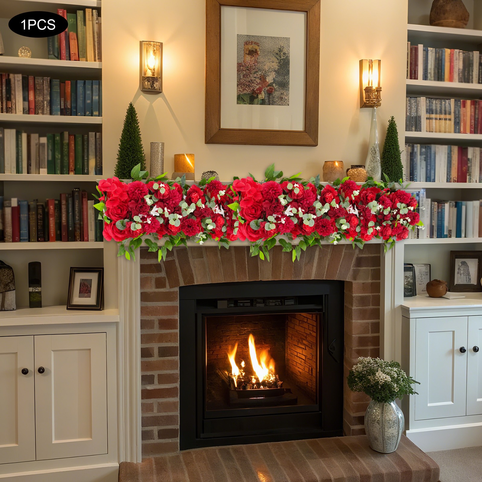 Artificial Flower Artificial Polyester Fibre Flowers Row 100*30cm for Home Decor