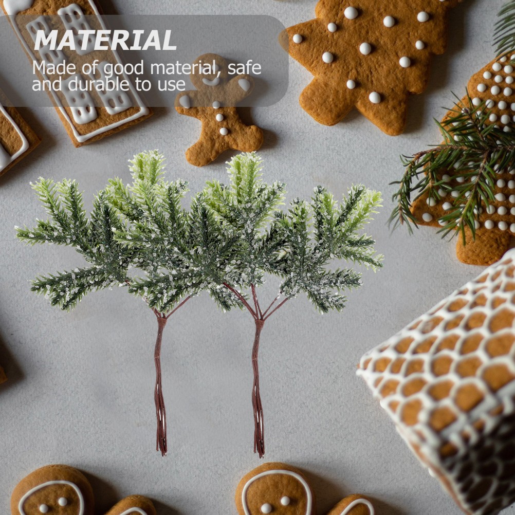 2Pcs Simulated Pine Branches Assorted Color For Christmas And Home Decoration