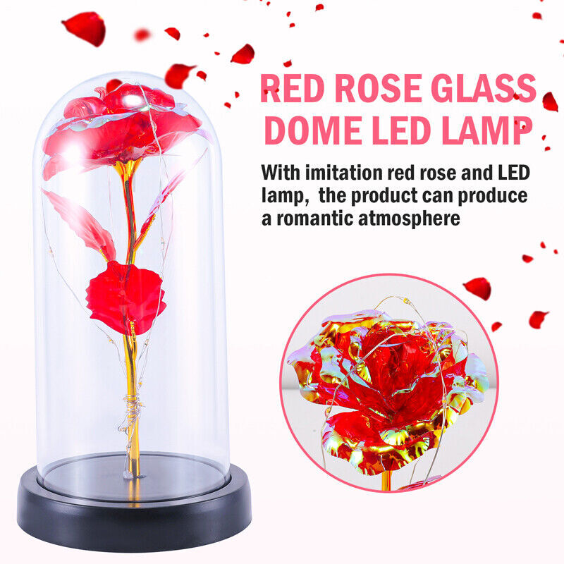 Glass Rose Mothers Day Flower Gifts for Mom Light Up Rose for Women Grandma Wife