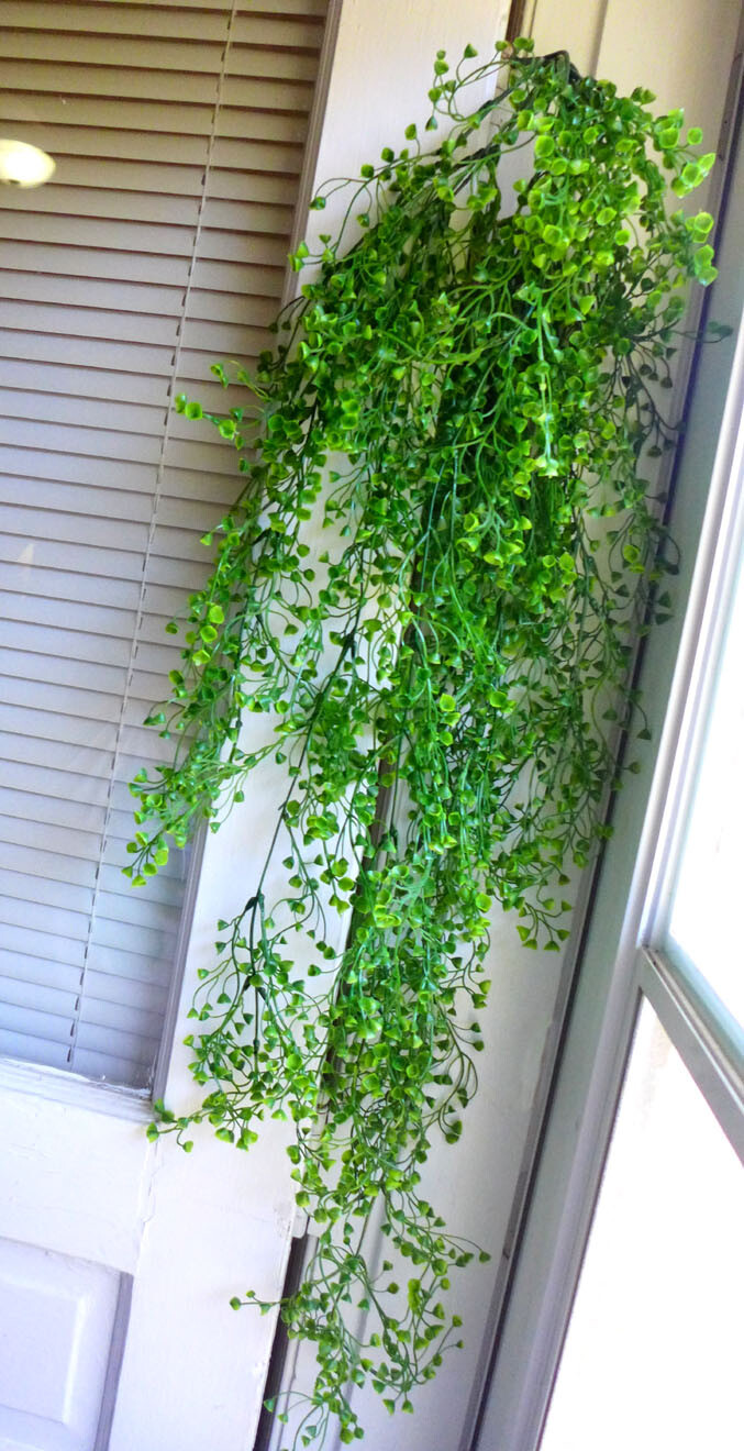 15 stems Green Plastic Admiralty Cane Rattan Artificial Plant Hanging (V9)